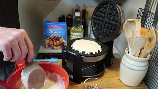 Pecan Waffles amp Cuisinart Waffle Maker Demonstration [upl. by Anelrahs]