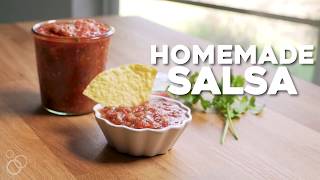 How to Make Easy Homemade Salsa Restaurant Style [upl. by Yentiw]