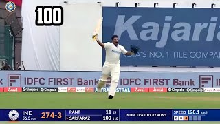 Sarfaraz Khan 100 Today Highlights l Sarfaraz Khan 1st Test Century Celebration at Bengaluru Stadium [upl. by Htiffirg]