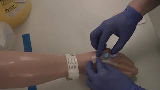 Cannulation and blood taking from a cannula [upl. by Ainsworth]