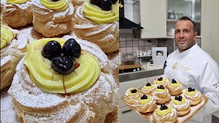 Zeppole di San Giuseppe al forno fatte in casaRicetta spettacolare fatta totalmente a mano [upl. by Ruperta]