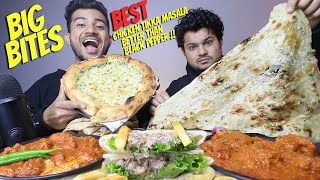 INDIAN BEST CHICKEN TIKKA MASALA CHICKEN SHAWARMA CHEESE PIZZA BUTTER NAAN RUMALI ROTI MUKBANG [upl. by Akira]