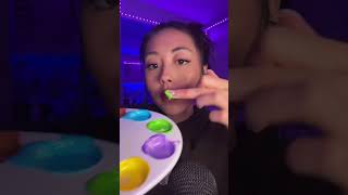 Asmr edible spit painting asmr fake paint🎨 IB ​⁠ spitpaintingasmr mouthsounds [upl. by Shaya]