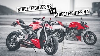 Ducati STREETFIGHTER V2 vs V4 ALL YOU NEED TO KNOW [upl. by Neahs]