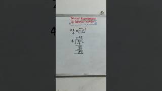 Decimal representation of a fraction [upl. by Ruffina]