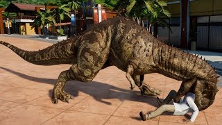 Jurassic World Evolution  Majungasaurus amp Ceratosaurus Breakout amp Fight 1080p 60FPS [upl. by Zanze]