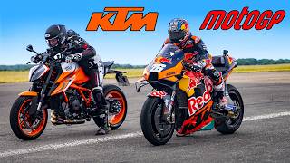 MotoGP Bike v KTM Road Bike DRAG RACE [upl. by Suellen]