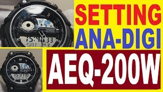 Setting Casio AEQ200W manual 5472 [upl. by Rambort]