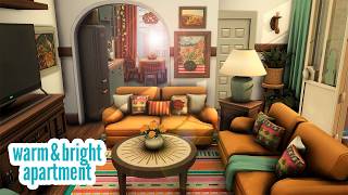 warm amp bright apartment \\ The Sims 4 CC speed build [upl. by Dripps]