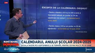 Structura anului școlar 20242025 Când încep cursurile și ce vacanțe vor avea elevii [upl. by Legnaleugim421]