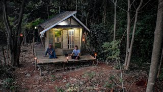 Membuat Rumah Bambu Di Tengah Hutan Untuk Camping Yang Nyaman dan Aman Dari Binatang Buas [upl. by Adnole313]