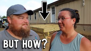 TRICKS of BEAM amp Deck FRAMING  12 x 10 Mobile Home Deck Build  Pt 3 [upl. by Ettedranreb814]