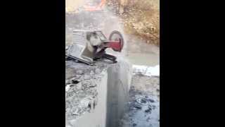 rock cutting by diamond wire saw machine [upl. by Weigle]