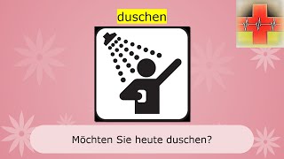 Körperpflege  personal hygiene Vokabeln  Deutsch lernen für die Pflege [upl. by Chapell889]