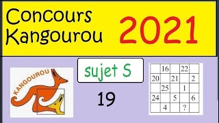 concours kangourou 2021 S 19 [upl. by Aynik927]