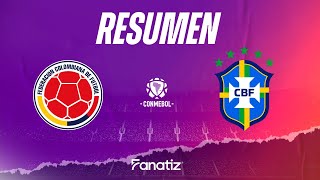 Colombia 21 Brasil Resumen goles y highlights del partido por Eliminatorias 2026 [upl. by Arutek]