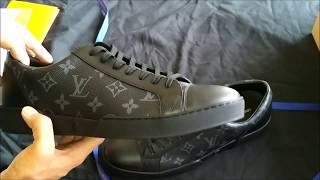 Louis Vuitton Monogram Sneaker MatchUp Eclipse Review Unboxing [upl. by Almeta484]