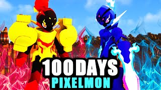 I Spent 100 Days in Minecrafts BEST Mod Pixelmon [upl. by Leeke]