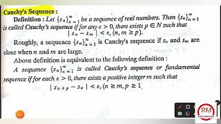 BoundedCauchymonotonically SequenceDefinition and exampleBsc1stamp2nd semNETjrfgate [upl. by Ailey67]