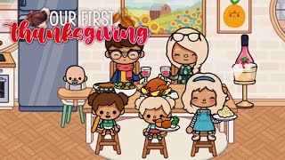 Our FIRST Ever THANKSGIVING 🦃 🎉 with voice  Toca Boca Life World Roleplay [upl. by Eeltrebor]