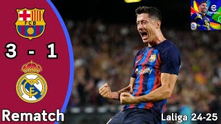 Barcelona vs Real Madrid Rematch Laliga2425  efootball Gameplay [upl. by Haldas]