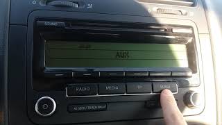 VW RCD 310 BLUETOOTH MENU [upl. by Harmony]