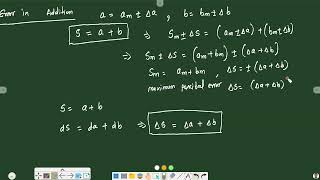 110102 CL 11 Physics Ch Units and Dimensions P 02 Math of Errors Propagation of Errors Analysis [upl. by Nealey]