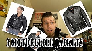 Product deal 3 leather greaser motorcycle jackets 2018 [upl. by Aloel]