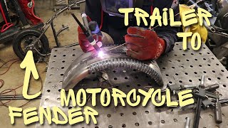 Making a Motorcycle Fender from a Trailer Fender  Grom E37 [upl. by Ettenor]