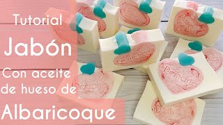 🍑🍑Jabón con aceite de hueso de albaricoque🍑🍑 peach soap melt and pour soap jabón glicerina [upl. by Koh]