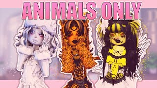 ONLY Being an ANIMAL For EVERY THEME in DRESS TO IMPRESS ROBLOX [upl. by Quickel]