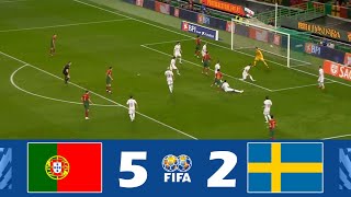 Portugal x Suécia 52  Amistoso Internacional 2024  Resumo de Match [upl. by Ozmo]