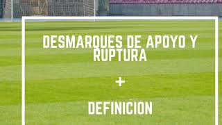 Entrenamiento de futbol  desmarques de apoyo y ruptura [upl. by Tteraj]