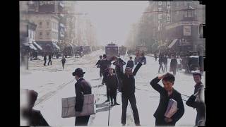 A Trip Down Market Street 1906  4k Colorized 60fps [upl. by Cinimmod313]