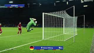 Germany vs Denmark Highlights  EURO 2024  eFootball PES 2021 [upl. by Anitsyrk]