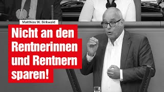 Nicht an den Rentnerinnen und Rentnern sparen [upl. by Mcloughlin]