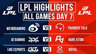 LPL Highlights ALL GAMES Day 7  LPL Spring 2024 [upl. by Anitrebla]