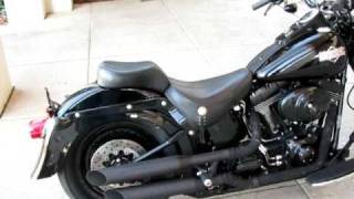 05 Harley Fat Boy quotBlacked outquot Softail screamin eagle exhaust [upl. by Darrey]