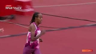 Melissa CourtneyBryant Takes Down Sifan Hassan In 1500m At The Continental Tour Hengelo [upl. by Ettesel]