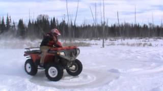 4 Wheeler Spinning On Ice [upl. by Anirrak]