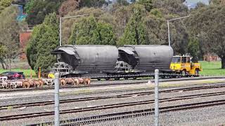 TasRail Linmac moving around East Tamar Yard [upl. by Letsirk]