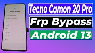 Tecno Camon 20 Pro Frp Bypass Android 13 BY TFM Tool CK7n FRP Bypass [upl. by Aivlys]