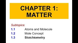 Matriculation Chemistry Lecture Subtopic 13 Semester 1 Part 1 [upl. by Swen]