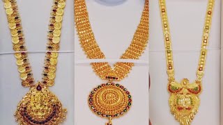 Latest model long chains gold jewellery designed for womens  new designs  long chains [upl. by Anirres]