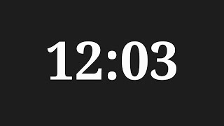 12 Minutes 3 Seconds Countdown Timer [upl. by Bertle]