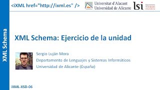 XML Schema Ejercicio de la unidad [upl. by Becka]