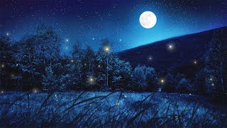 Relaxing Sleep Music and Night Nature Sounds Soft Crickets Beautiful Piano Fall Asleep [upl. by Myers]