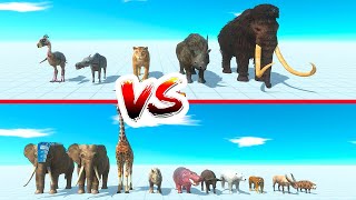 Prehistoric Mammals VS Modern Mammals Fight Animal Revolt Battle Simulator [upl. by Giess571]