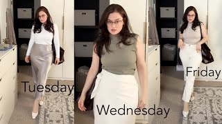 Midsize Summer Workwear  Outfit Planning  Aesthetics of Olive [upl. by Ariday]