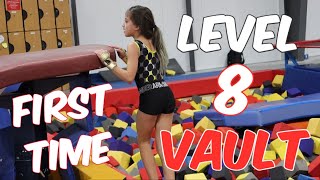 Coach Life Sariahs First Level 8 Gymnastics VAULT Rachel Marie [upl. by Ennagrom]